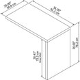 thumbnail image 4 of Echo 36W Desk Return in Gray Sand - Engineered Wood, 4 of 6