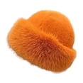 thumbnail image 1 of Esquirla Cossack Hat Russian Hat Beanie Winter Faux Hat for Snow Snowboard Riding Orange, 1 of 8