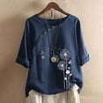 thumbnail image 1 of DPTALR Women Casual Button Floral Print Short Sleeve T-Short Blouse Tops, 1 of 4
