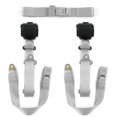 thumbnail image 1 of Jeep Comanche 1985-1992 Standard 3 Point Gray & Grey Retractable Bench Seat Belt Kit - 3 Belts, 1 of 1