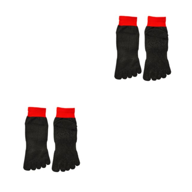 maskred Prevent Foot Injuries On Any Adventure With 5 Toe Cut Resistant Socks Grey Is Black spot red bindi 2Set