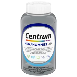 Centrum Complete Multivitamin and Mineral Supplement for Men 50+, 250 Tablets