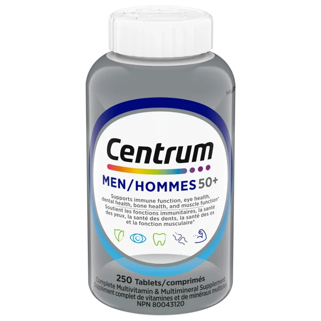 Centrum Complete Multivitamin and Mineral Supplement for Men 50+, 250 Tablets