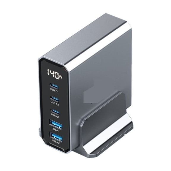 140W GaN USB Type C Fast Charger Multiple Ports QC4.0 PD Quick Charger For Laptop Tablet ,Universal Compatibility