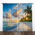 thumbnail image 1 of Fall Curtains Grommet Light Filtering Window Drapes with Autumn Forest Tree Outside Wooden Window Print Pattern Decorative Privacy Curtains for Bedroom Living Room 2 Panels 42 x 63 Inch, 1 of 3