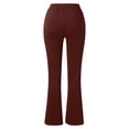 thumbnail image 5 of LSLJS Pantalon Évasé Ajusté pour Femme, Mode Décontractée, Tempérament, Couleur Unie, Tricoté, Micro-Tiré, 5 of 5