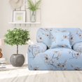 thumbnail image 2 of CHOK Housse de Sofa Extensible en Spandex pour Causeuse Fleur Rouge Moyen, 2 of 6