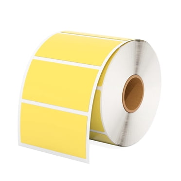 Direct Thermal Labels, Self-Adhesive Address Shipping Thermal Stickers, BPA&BPS Free Yellow Square Label for Thermal Label Printer-1 ROLL,800 Labels