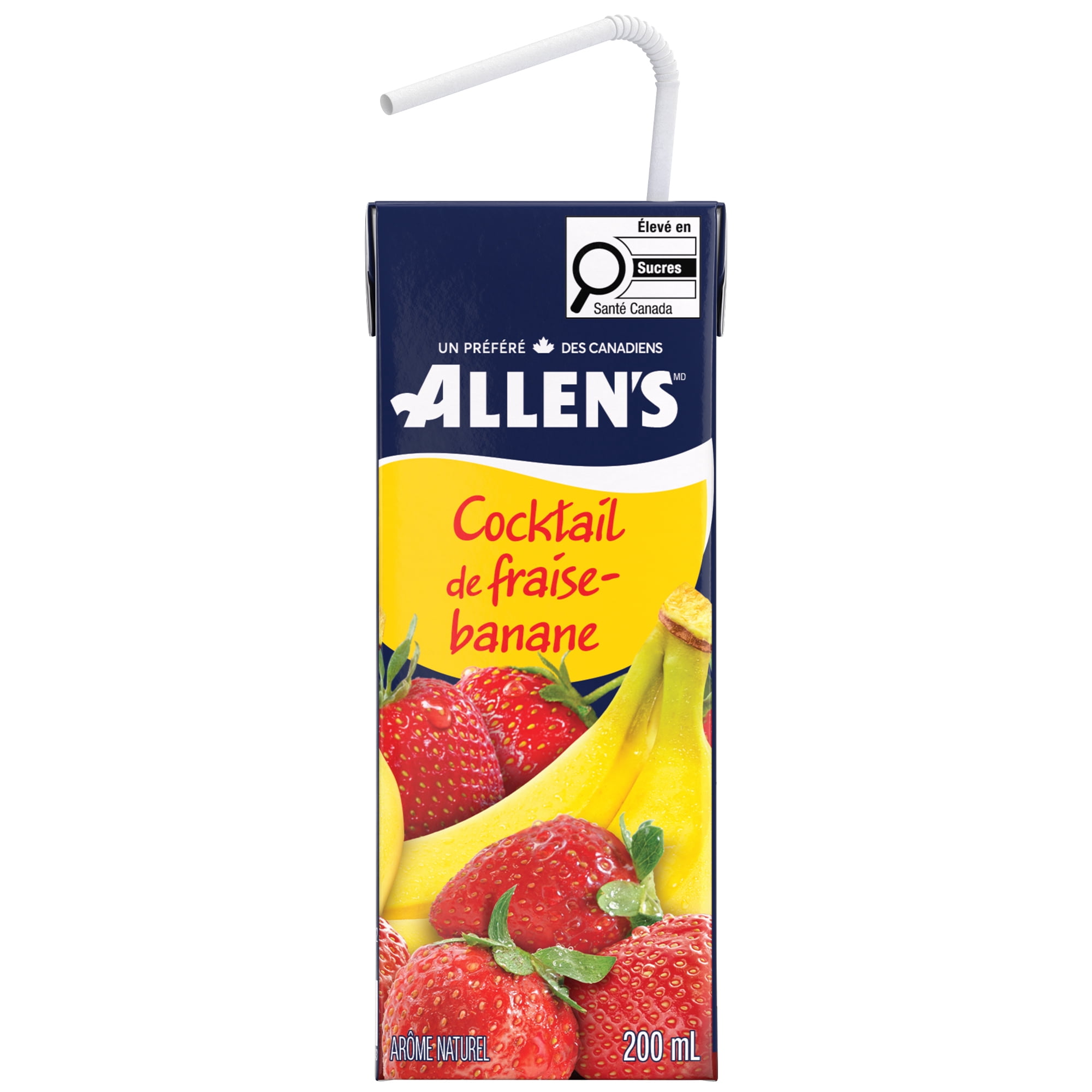 Allen's Boîtes de Jus Cocktail Fraise-Banane 8X200ML