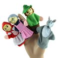 thumbnail image 1 of Ensemble de 4 Pcs Petites Marionnettes à Doigt Rouges à Chevaucher Jouet Éducatif pour Bébé à Tête en Bois, 1 of 5
