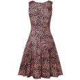 thumbnail image 3 of Women Pleated High Waist V Neck Wrapped Sleeveless Solid Color Summer Dress, 3 of 8