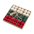 thumbnail image 2 of 24 Pieces Wool Beads Handmade pompoms Party Decor DIY Ball Wool Pompoms for E, 2 of 9