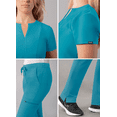 thumbnail image 4 of Adar Addition Go-Higher Scrub Set For Women - Notched V-Neck Scrub Top & Skinny Cargo Scrub Pants, 4 of 7