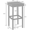 thumbnail image 5 of Modern Marketing Concepts Palm Harbor Tabouret de Bar en Osier d'Extérieur - Ensemble de 2, Brun, 5 of 5
