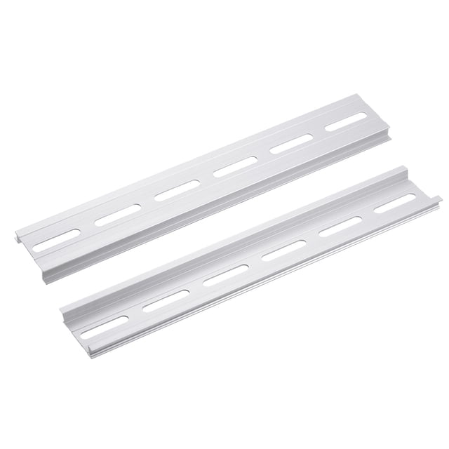 Unique Bargains 3pcs Aluminum DIN Rails, 8 Inches Long, 35mm Wide, 7.5mm High, Terminal Block Mounting Din Rail