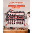 thumbnail image 2 of VEVOR Power Tool Organizer Wall Mount, 4-Layer Storage Rack with 8 Drill Holders, Tools Holder and Storage Rack with Side Pegboards, Garage Tool Organizer for Garage, Workbench, and Workshop, 2 of 9