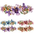 thumbnail image 2 of Women Rhinestone Hair Clip Flower Decor Butterfly Hair Barrette French Barrette, 2 of 10