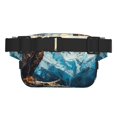 thumbnail image 3 of Kdxio Sac Banane à Double Couche Imprimé Aigle Chauve Iceberg Ceinture Réglable Sac Mains Libres Voyage Randonnée Course Sergé Poches de Sécurité, 3 of 9