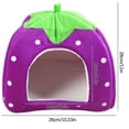 thumbnail image 3 of Maison pour Animaux Pliable et Chaude, Abri d'Hiver Robuste pour Chat avec Isolation Rembourrée, Lit Portable Intérieur Extérieur pour Chats Chiens Garage Porche Grange, Violet, 3 of 3
