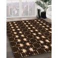 thumbnail image 3 of Ahgly Company Tapis d'Intérieur Lavable à la Machine, Carré, Transitionnel, Brun Pâle, Tapis de Zone, 7 Pieds Carré, 3 of 7