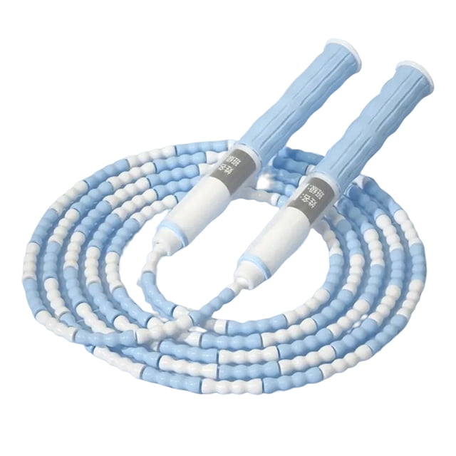 Corde à Sauter en Acier Réglable Corde à Sauter Lourde Perlée pour Enfants Femmes Hommes Forme Physique