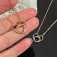 thumbnail image 2 of Collier d'Amour Bicolore Collier Personnalisé Tempérament Infini Collier en Forme de Cœur, 2 of 2