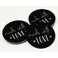 thumbnail image 3 of Inkdotpot Pack Of 100 Real Silver Foil Paper Tags Made With Love Text Favor Hang Tags, 3 of 6