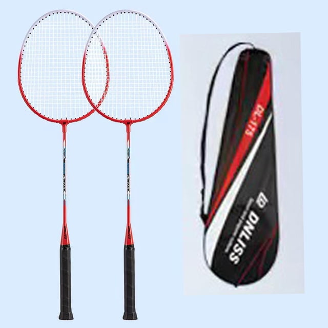 2x Badminton Racket 2 Player Badminton Equipment Athletes Training and Competition Badminton Racquet for Adults and Teenagers Practice with Storage Bag