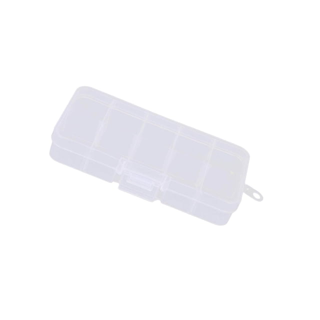 10 Grid Plastic Jewelry Removable Storage Box Beads Jewelry Box 10 Earring Container White