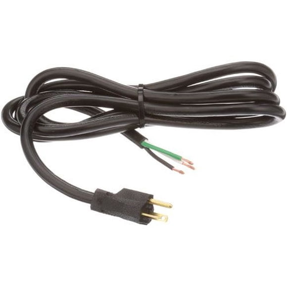 Bunn BUN01638.0000 125 Volts 20 Amps 12 Gauge 3 Wire 8 ft Cord Set with Straight Plug