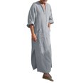 thumbnail image 4 of Ketyyh-chn99 Chemises de Golf Homme Mode Hommes Décontracté Mode Coton Col en V Manches Longues Robe Veste Haut Bleu Ciel,m, 4 of 5