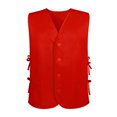 thumbnail image 3 of TOPTIE Volunteer Apron Vest Two Pockets Supermarket Cobbler Vest-Red-XL, 3 of 6