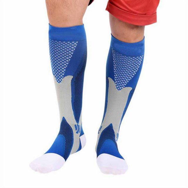 Unisex Compression Knee Leg Support Stretch Magic Compression Socks Performance Running Sports - 3 Sizes - 4 Colors