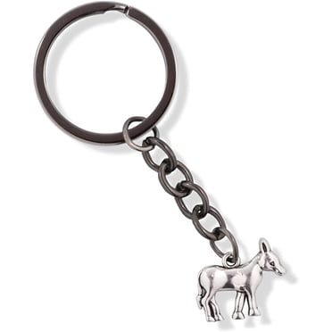 EPJ Donkey Ass Animal Charm Keychain (Silver, alloy, womens)