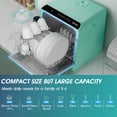 thumbnail image 3 of AIRMSEN Lave-vaisselle de Comptoir Portable avec Réservoir d'Eau Intégré de 5 Litres et Fonction de Séchage à l'Air, 5 Programmes de Lavage, AE-TDQR03, 3 of 10