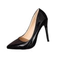 thumbnail image 1 of WLOELOEW Women'S Pointed Toe Pumps With High Heel Slip On Design Comfortable For Indoor Use Us Size 6 Color Black, 1 of 9