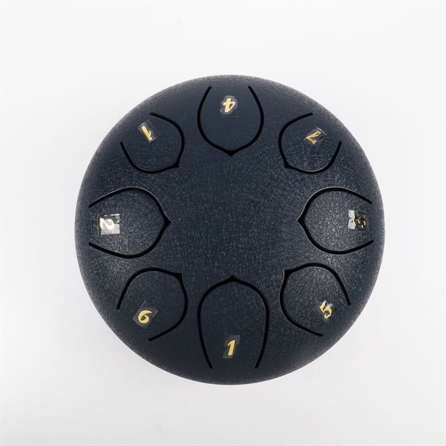 LSLJS 6 Inch 8 Notes Steel Tongue Drum,Premium Adult's Music Hand Drum Instrument,Clean Clear Ethereals Sounds, Home Accessories