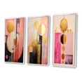 thumbnail image 3 of Designart "Serendipitous Circular Geometric Serenity VI" Modern Geometric Framed Wall Art Set Of 3 - Gold Abstract Frame Canvas Set For Living Room Decor, 3 of 6