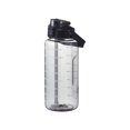 thumbnail image 1 of Black Sports Water Bottle With Straw Leakproof Gym Bottle 2000Ml Large Capacity Bpa Free Plastic Water Bottle With Handle 30X10.5Cm 11.81X4.13In Fitness Yoga Exercise Hydration Bottle, 1 of 6