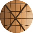 thumbnail image 1 of Ahgly Company Tapis de Zone Rond Transitionnel Brun Selle pour Intérieur Lavable à la Machine, 3 Pieds Rond, 1 of 7