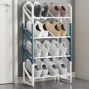 TopLLC Organization and Storage Shoe Rack Shoe Rack Storage Organizer With 4 Tiers Metal Shelves For Bedroom Closet Entry Dorm Room Shoe Rack