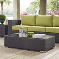 thumbnail image 2 of Modway Convene Table Basse de Patio en Aluminium et Rotin, Couleur Espresso, 2 of 3
