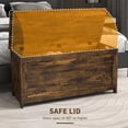 thumbnail image 4 of HOMCOM Coffre de Rangement avec 2 Charnières, Banc de Rangement, Brun Rustique, 4 of 10
