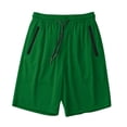 thumbnail image 2 of Admvng Plus Size Shorts For Men Solid Color Summer Ice Silk Drying Running Shorts With Pocket S-5XL, 2 of 6