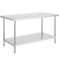 thumbnail image 1 of VEVOR Stainless Steel Work Prep Table Commercial Worktable Food Prep 30x60x34in, 1 of 9
