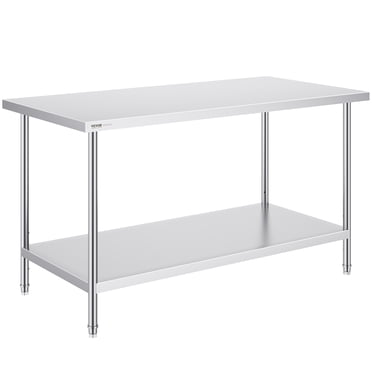 VEVOR Stainless Steel Work Prep Table Commercial Worktable Food Prep 30x60x34in