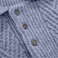 thumbnail image 3 of Chandail Ajusté pour Homme, Chandail Tricoté à Manches Longues avec Col Rabattu, Tenue Décontractée de Base pour l'Automne et l'Hiver, 3 of 9