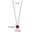 thumbnail image 2 of Pendentif Collier Solitaire Flottant en Argent Sterling pour Filles Pierre de Naissance Simulée Juillet, 2 of 6