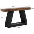 thumbnail image 2 of Tribesigns 55" Farmhouse Console Table, Wood Sofa Table with Storage for Hallway, Living Room,Brown & Black, 2 of 5