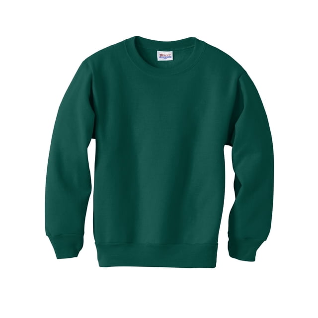 Hanes ComfortBlend EcoSmart Chandail à Col Rond pour Garçon, TP, Vert Forêt Profond